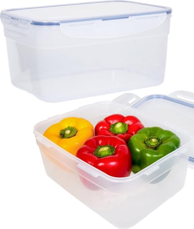 Lock&Lock Diepvriesbakjes - Meal prep bakjes - Vershoudbakjes - 4.4 liter - Set 2 stuks - In elkaar stapelbaar - 100% lekvrij - BPA vrij - PFAS vrij - Magnetron bakjes met deksel - Diepvriesdozen - Bewaarbakjes - Vershouddoos - Transparant