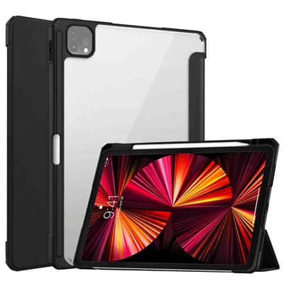 imoshion Tablet Hoes - Geschikt voor Apple iPad Pro 11 (2022) / Pro 11 (2021) / Pro 11 (2020) / Pro 11 (2018) - Trifold Hardcase Bookcase - Zwart