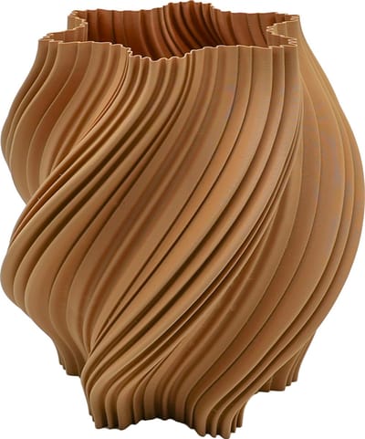 Liora moderne vaas – Decoratieve vaas - Mokka Bruin - 3d geprinte vaas - geschikt voor droogbloemen - 25CM