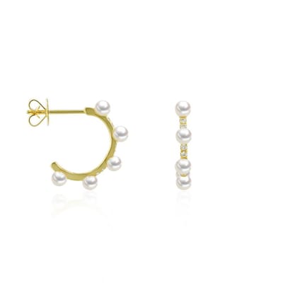 Luna-Pearls - 312.1666 - Hoepels - 585/-Geel goud met Zoetwater gekweekte parel