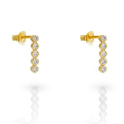 Orphelia 'Bling' Dames 925 Sterling Zilveren Oorbellen - Goud ZO-7547/G