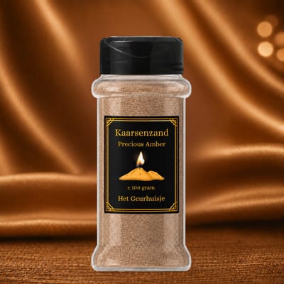 Handgemaakt Luxe Geurkaarsenzand: Populaire Wellnessgeur met Precious Amber (± 100 Gram) - Herbruikbaar - Dierproefvrij