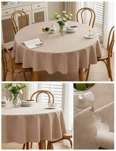 Unyqoos ® Stijlvolle Waterafstotende Ronde Tafelkleed Met Gemakkelijk Onderhoud Voor Kleine Tafels 120 cm