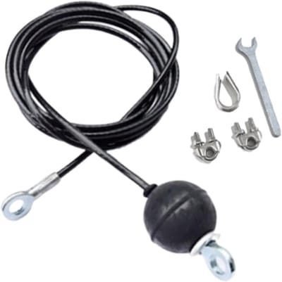 Stalen Fitness Kabel - Katrol Touw - Kracht Training - PU Gecoate Staalkabel - 3 Meter Lengte - Zwart