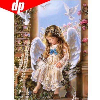 5D bricolage diamant mosaïque broderie fée ange diamant peintures plein strass 20X30