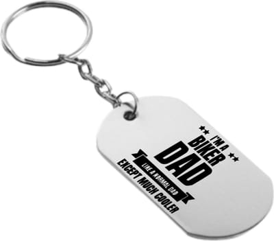 Akyol - i am a biker dad like a normal dad except much cooler sleutelhanger - Vader - motorrijders - cadeau vader - 54 x 29mm