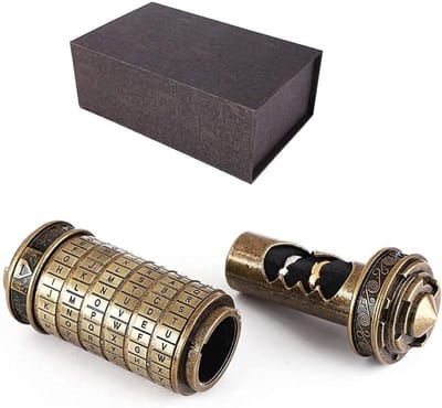 Cadeau Doos - Geheime Code Houder - Verrassingscadeau Geven - Aanpasbaar Wachtwoord - 10cm Kubus - Brons