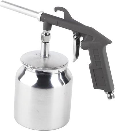 Professionele zandstraalmachine voor luchtcompressor - Set met spuitpistool, aluminium reservoir en gietaluminium behuizing voor schuren, polijsten en roestverwijdering