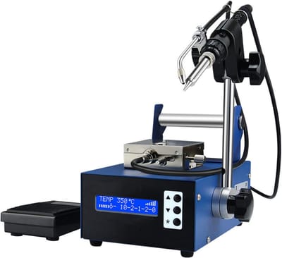 Automatische Soldeerbout - Tin Dispenser Machine - Precisie Soldeerwerk - Dubbele Werkmodus - 75 Watt - Grijs