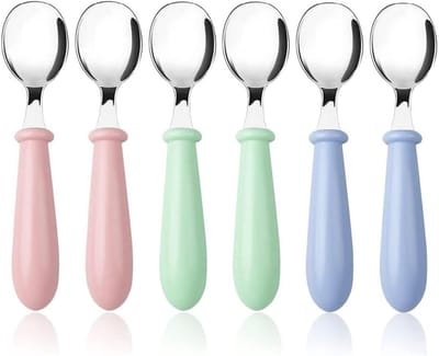 Bestekset baby 6-delig - Leerlepel - Kinderbestek - Babylepels - Kinderlepels en vorken - Zelfvoedend - BPA-vrij - Vaatwasmachinebestendig