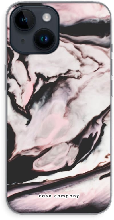 Case Company® - Hoesje geschikt voor iPhone 14 hoesje - Roze stroom - Soft Cover Telefoonhoesje - Bescherming aan alle Kanten en Schermrand