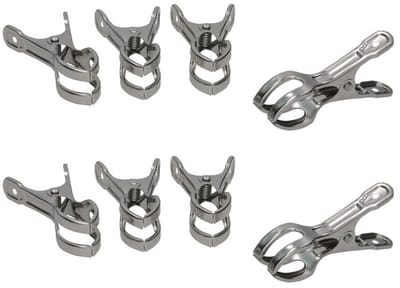 Gerimport Zeilklemmen - 8x stuks - 8 x 4 cm - lijmklemmen - marktklemmen - veerklem - metaal