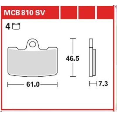 Remblokset TRW MCB810SV