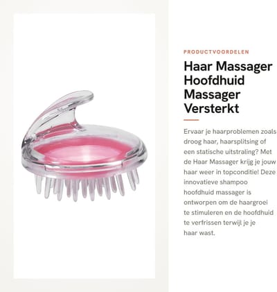 Dailygoods- Hoofdhuid Massager - Haarborstel Antiklit - Hoofdhuid Massage - Shampoo Borstel - Gezondheidszorg Tool - Roze Kleur