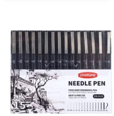 15-delige Zwarte Pigment Micro-Pen Fineliner Inktpennen – Voor Tekenen, Artistieke Illustraties, Schetsen – Multiliner Set voor Anime en Manga Ontwerp – Kunstbenodigdheden Cadeau