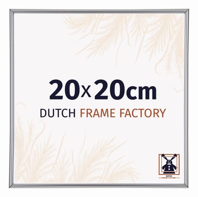 Fotolijst 20x20 cm - Kunststof - Zilver Hoogglans - Angers