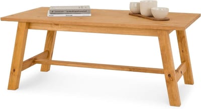 IDIMEX Salontafel Luxerna 45 x 60 cm van massief hout gebeitst/gewaxt - woonkamertafel rechthoekig, ideaal als salontafel en bijzettafel voor woonkamer modern
