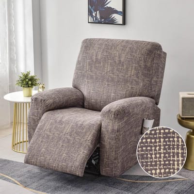 4-delige Relaxfauteuilhoes Stretch Stoelhoes voor Relaxfauteuil Slipcover voor Woonkamer Relaxfauteuilbeschermer met Zak 1 Seater