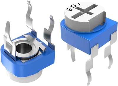 Trimmer Potentiometer - Variabele Weerstand - Elektronische Circuits - RM065 Model - 100K Ohm - Wit