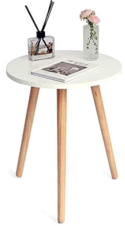 Ronde Bijzettafel voor Kleine Ruimtes - Wit