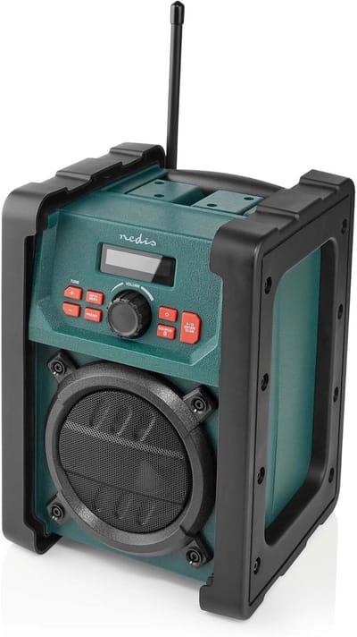 DAB Bouwradio - Draagbare Radio - Werk en Ontspanning - Waterbestendig IP65 - 19.5 x 19 x 27.5 cm