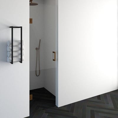 Brauer Void nisdeur helder glas 60x200 omkeerbaar incl. glascoating PVD koper geborsteld