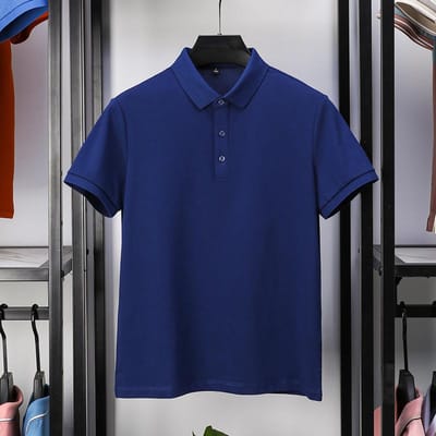Mode POLO Shirt Heren T-shirt met korte mouwen Gemerceriseerd Parelkatoen Zomer Revers Business Casual T-shirt 4XL gray
