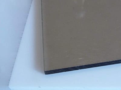 Polycarbonaat Plaat - Kunststof Glas - Bescherming en Afscherming - Zeer Breukvast - 100x50 cm - Brons Getint
