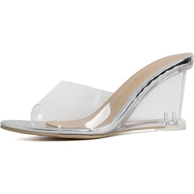 Schoenen voor Dames Mode Instappers Dames Hoge Hakken Kristal Wedge Schoenen Vrouw Peep Toe Casual Sandalen Dames Pantoffels 38