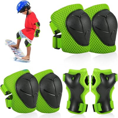 Skate Beschermset Kinderen - Skate bescherming - van 3 tot 8 jaar oud - 6 delig - Skeeler Beschermset