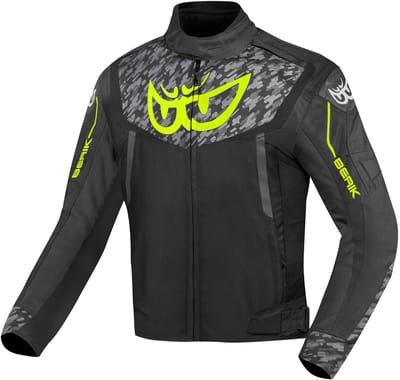 Berik Camo Street Zwart Geel Waterdichte Textiele Motorjas - Jas