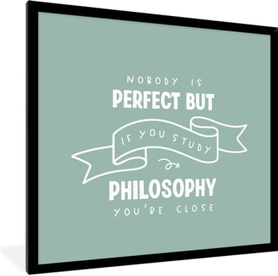 Fotolijst incl. Poster - Studenten - School - Filosofie - Universiteit - 40x40 cm - Posterlijst