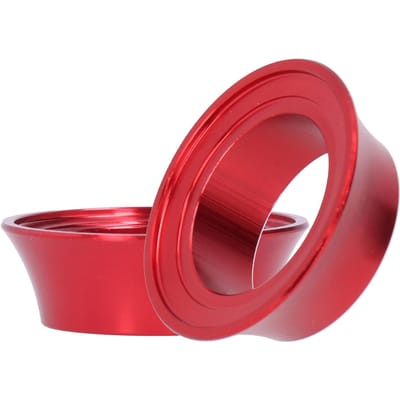 2 stuks CNC Aluminiumlegering 15 mm Fiets Taper Washer Bike Voorvork Conische Stuurpen Spacers rood
