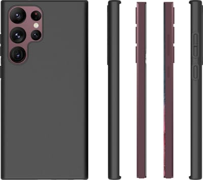 MobyDefend Hoesje - Geschikt voor Samsung Galaxy S23 Ultra - TPU Backcover - Mat Zwart