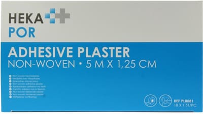 HEKA por non-woven hechtpleister ring 5 m x 1,25 cm - 18 st