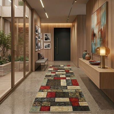 FLOORDIREKT Tapijtloper Mannheim - Op Maat Gemaakte & Slipvaste Loper voor je huis - Patch - 80 x 100 cm
