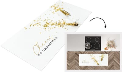Keukenloper - Loper keuken - Winter - Goud - Quote - 120x50 cm - Keukenloper vinyl