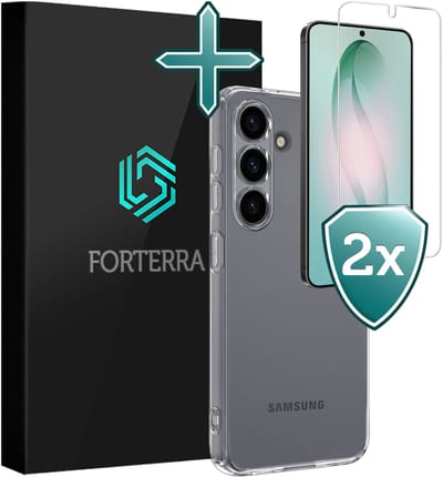 Hoesje Met 2x Screenprotector - Geschikt voor Samsung Galaxy S26 - Sterk & Shockproof - Telefoon Hoes - Back Cover - Siliconen Case - Transparant