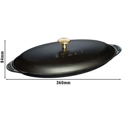 STAUB SPECIALITIES - Bakvorm met deksel - ovaal - 310mm - Gietijzer - Zwart