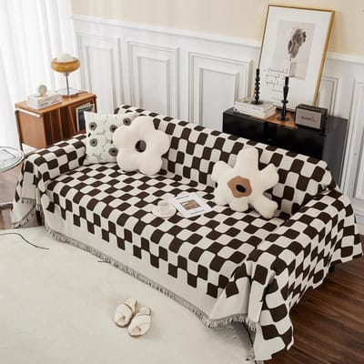 Chenille Sofahanddoek, Universele Sofahoesdoek voor Alle Seizoenen, Eenvoudige Sofahoes, All-inclusive Stofdichte Sofadeken, Verdikt 180*130cm