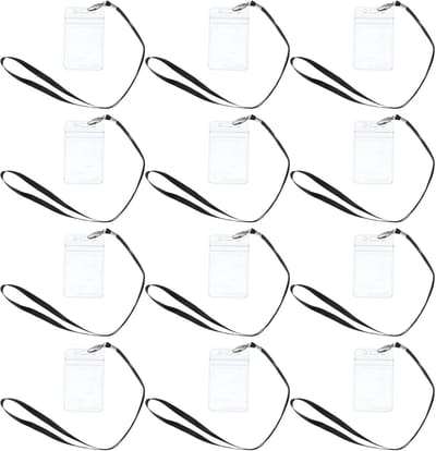 Verticale Badgehouders - ID Kaarthouders - Professionele Identificatie - Set van 10 stuks - 11x6.8cm - Transparant