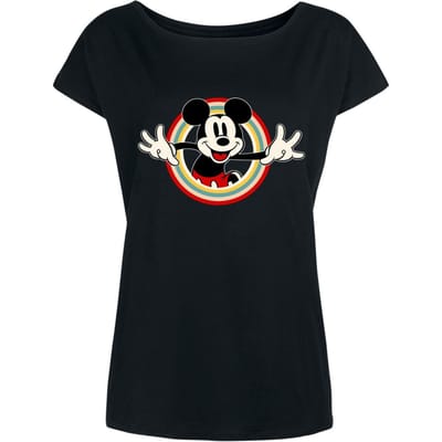 Mickey & Minnie Mouse - Disney T-shirt - Mickey Mouse - S tot XXL - voor Vrouwen - zwart