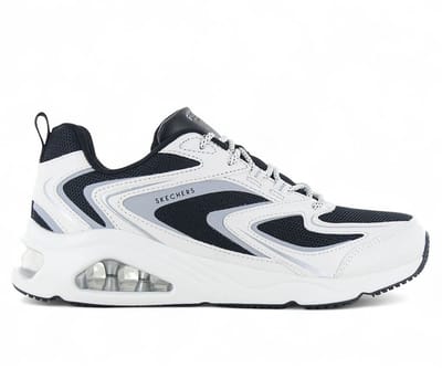 Skechers Tres-Air Uno-Street Fl-Air - Dames Sneakers Schoenen Wit-Zwart 177424-WBK , Maat: EU 35 UK 2