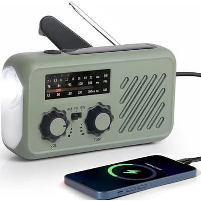 DailySupplies® Noodradio - Noodpakket Oorlog - Draagbare Radio - Powerbank Zonneenergie - Transistor Radio