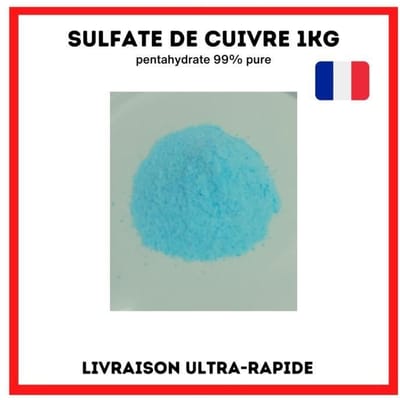 Koper(II)sulfaat pentahydraat anti-algen hoge zuiverheid 99% pot van 1 kg blauw