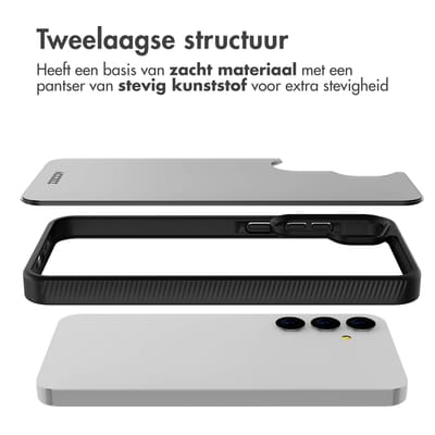 Accezz Hoesje - Geschikt voor Samsung Galaxy A35 - Frosted Backcover - Zwart