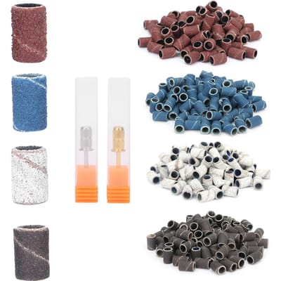 400 schuurbanden 80# 120# 180# 240# korrel vijl nagel manicure pedicure gereedschap met schacht gray
