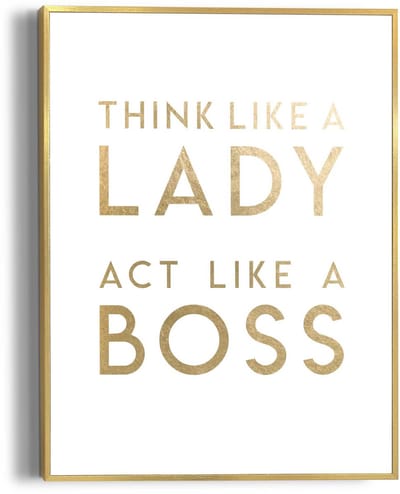 Schilderij Lady Boss - 40 x 30 - Hout - REINDERS