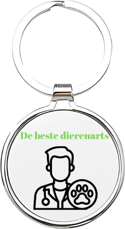 Akyol - De beste dierenarts Sleutelhanger - arts - Dierenartsen - Dieren - dierenverzorger - veearts - veterinair - vet - dier - beroep - sleutelhanger voor een dierenarts - dierendag - dierenliefhebbers - huisdierenverzorger - 4 x 7,5 CM