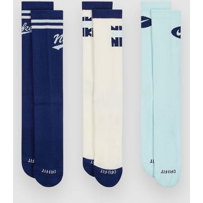 Nike Ed Pls Crew 3P Lifestyle 144 Socks blauw